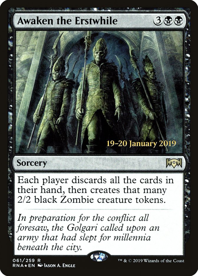 Awaken the Erstwhile [Ravnica Allegiance Prerelease Promos] | Tabernacle Games