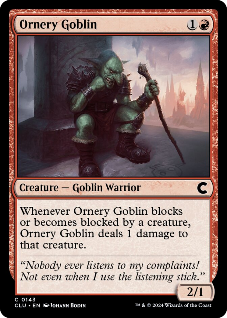 Ornery Goblin [Ravnica: Clue Edition] | Tabernacle Games