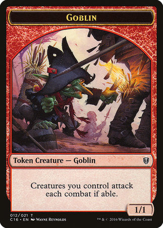 Goblin // Zombie Double-sided Token [Commander 2016 Tokens] | Tabernacle Games