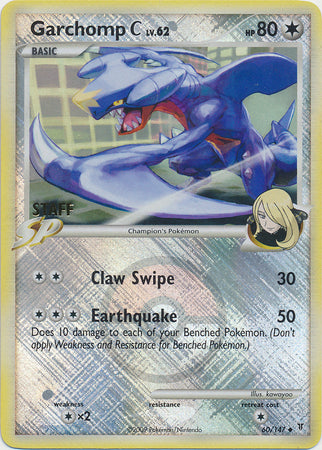 Garchomp C (60/147) (Staff League Promo) [Platinum: Supreme Victors] | Tabernacle Games