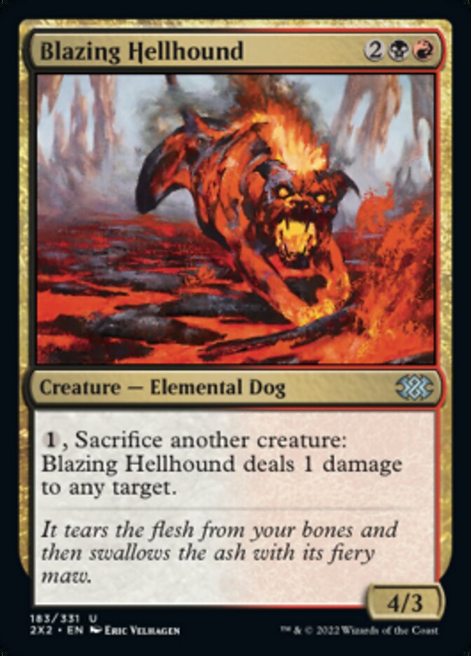 Blazing Hellhound [Double Masters 2022] | Tabernacle Games