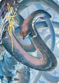 Koma, Cosmos Serpent 1 Art Card (Gold-Stamped Signature) [Kaldheim: Art Series] | Tabernacle Games