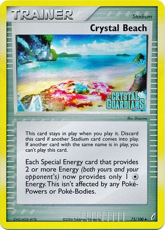 Crystal Beach (75/100) (Stamped) [EX: Crystal Guardians] | Tabernacle Games