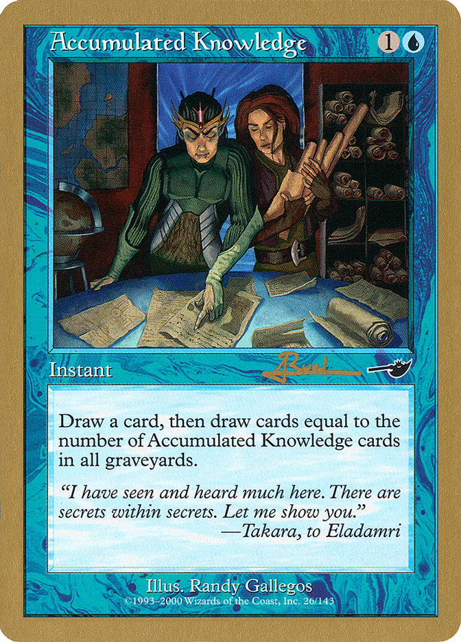 Accumulated Knowledge (Antoine Ruel) [World Championship Decks 2001] | Tabernacle Games