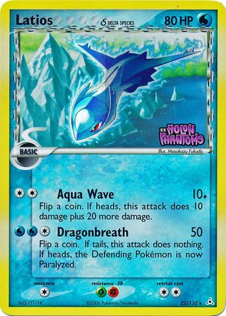 Latios (22/110) (Delta Species) (Stamped) [EX: Holon Phantoms] | Tabernacle Games