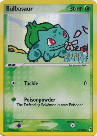 Bulbasaur (45/100) (Stamped) [EX: Crystal Guardians] | Tabernacle Games