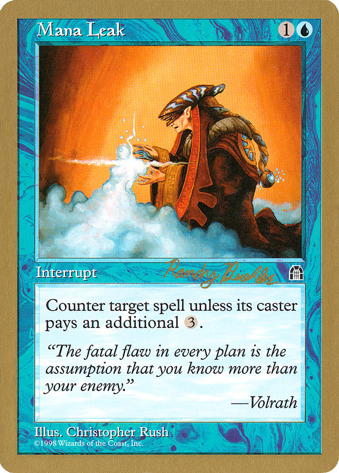 Mana Leak (Randy Buehler) [World Championship Decks 1998] | Tabernacle Games