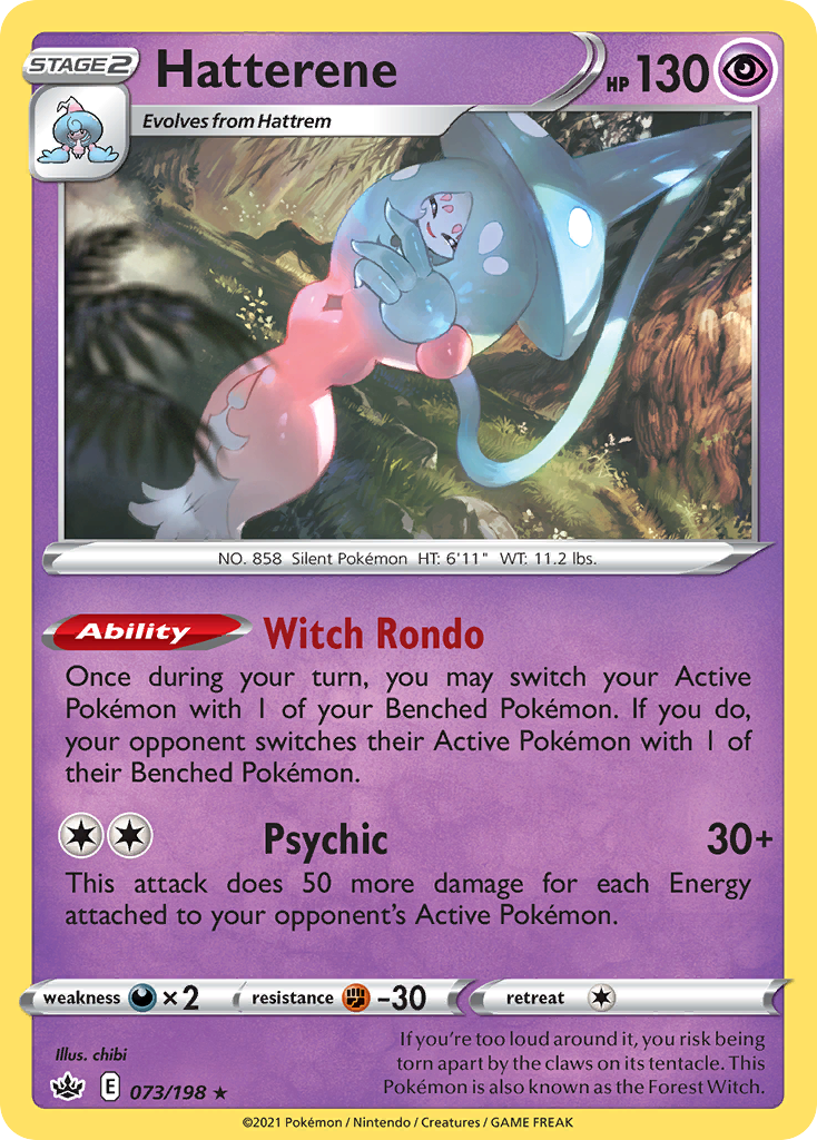 Hatterene (073/198) (Theme Deck Exclusive) [Sword & Shield: Chilling Reign] | Tabernacle Games
