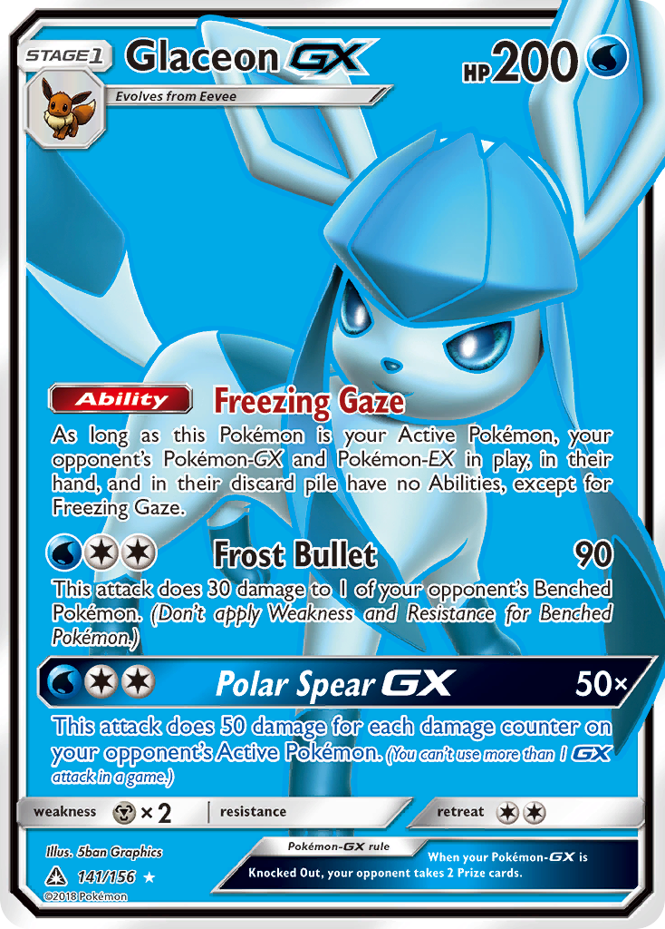 Glaceon GX (141/156) [Sun & Moon: Ultra Prism] | Tabernacle Games