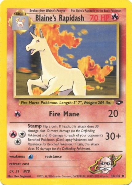 Blaine's Rapidash (33/132) [Gym Challenge Unlimited] | Tabernacle Games