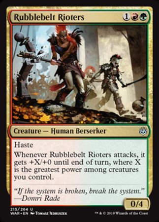 Rubblebelt Rioters [War of the Spark] | Tabernacle Games