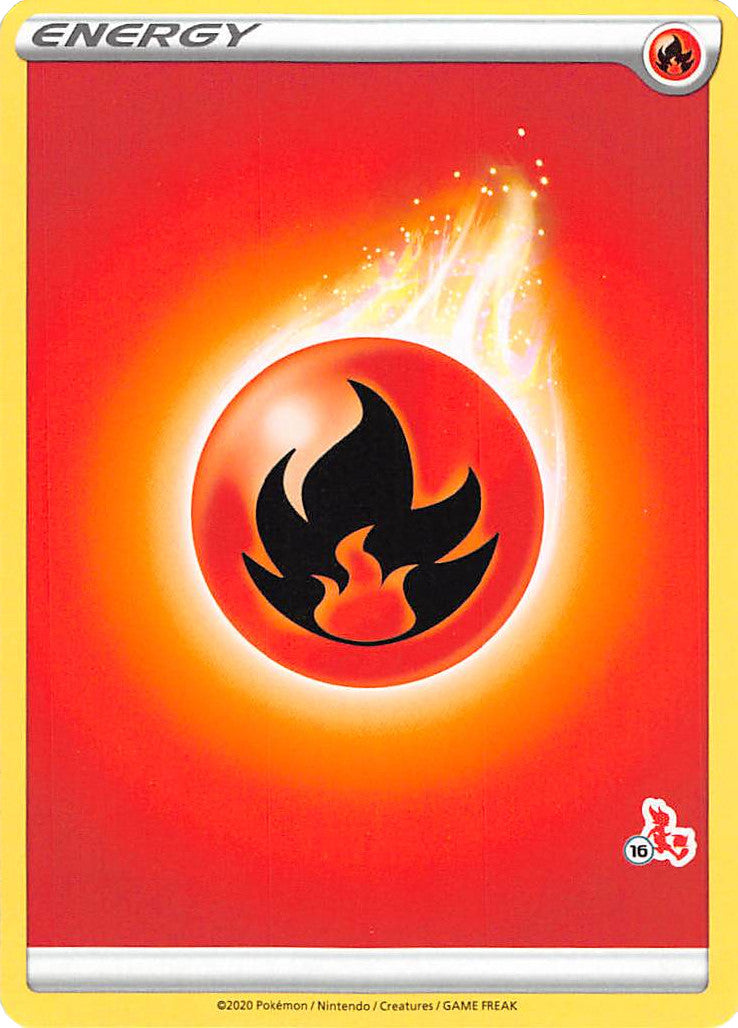 Fire Energy (Cinderace Stamp #16) [Battle Academy 2022] | Tabernacle Games