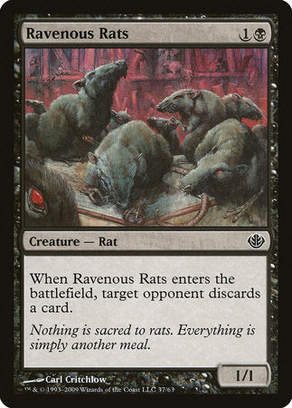 Ravenous Rats [Duel Decks: Garruk vs. Liliana] | Tabernacle Games