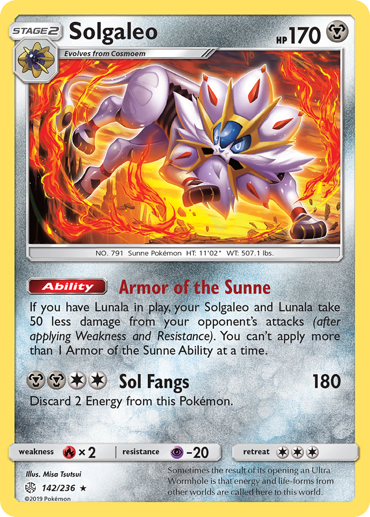 Solgaleo (142/236) [Sun & Moon: Cosmic Eclipse] | Tabernacle Games