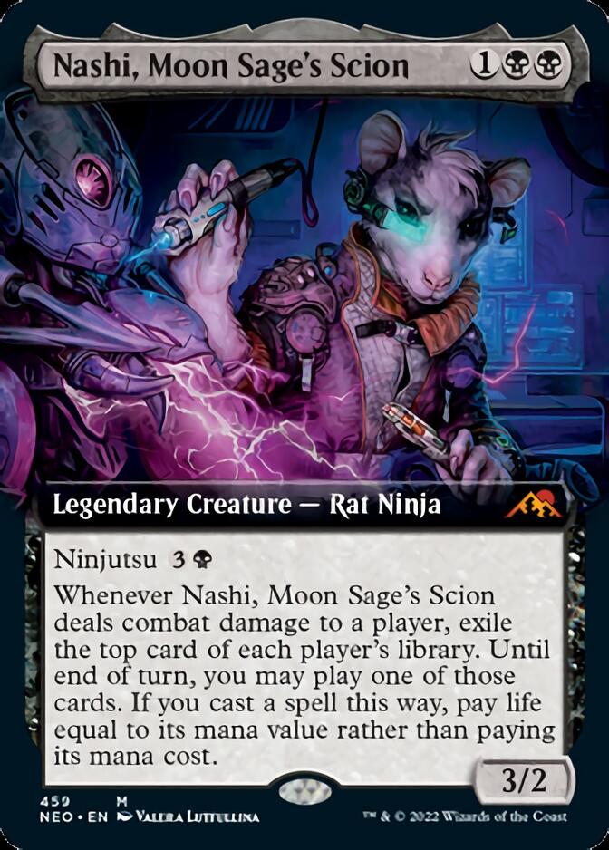 Nashi, Moon Sage's Scion (Extended Art) [Kamigawa: Neon Dynasty] | Tabernacle Games