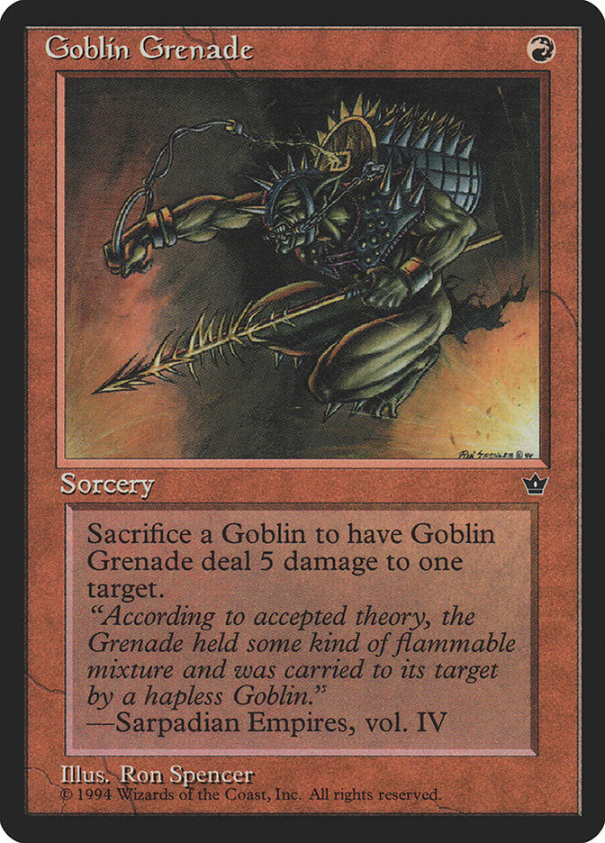 Goblin Grenade (Ron Spencer) [Fallen Empires] | Tabernacle Games