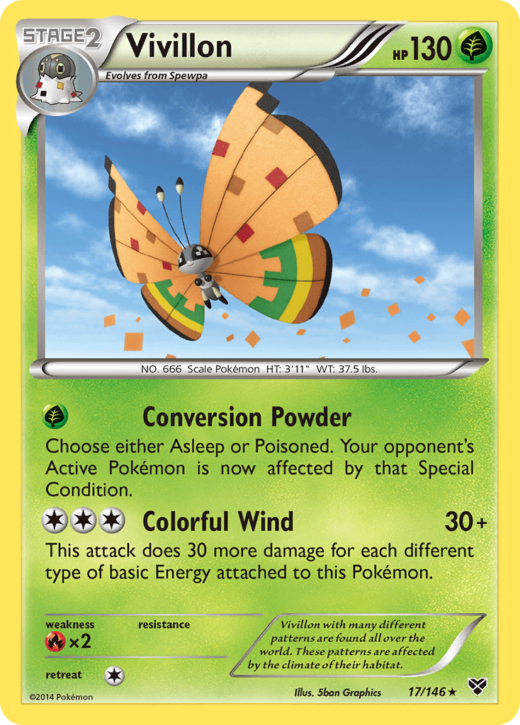 Vivillon (17/146) (High Plains Form/Orange Wings) [XY: Base Set] | Tabernacle Games