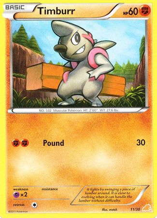 Timburr (11/30) [Black & White: Trainer Kit - Excadrill] | Tabernacle Games