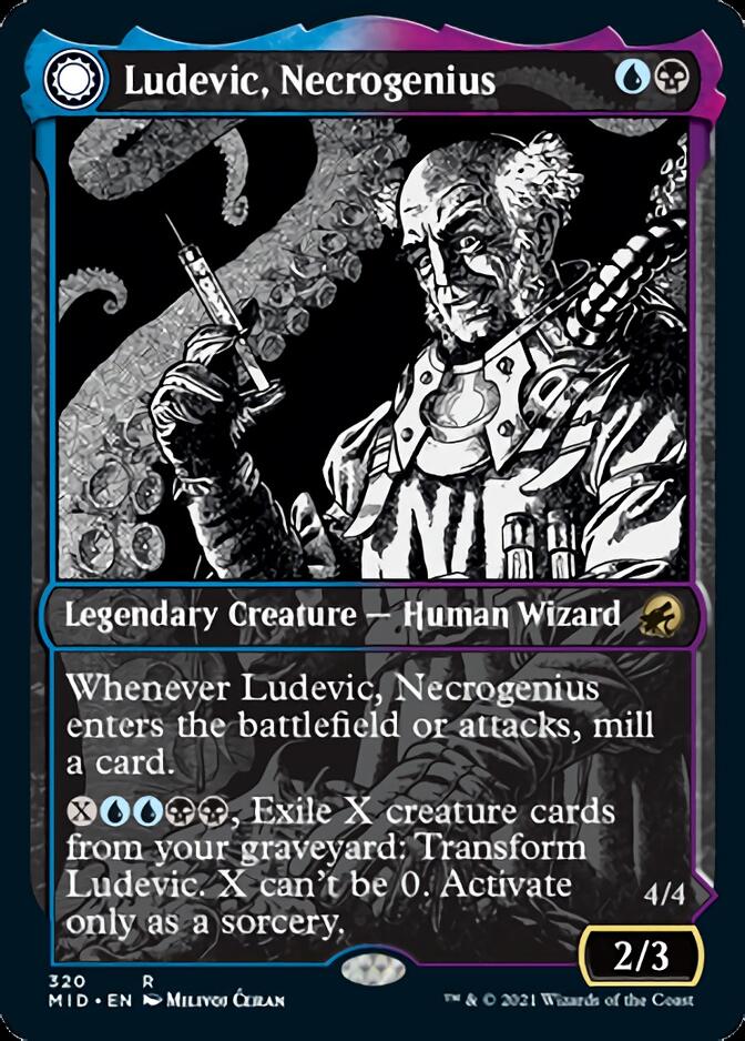 Ludevic, Necrogenius // Olag, Ludevic's Hubris (Showcase Eternal Night) [Innistrad: Midnight Hunt] | Tabernacle Games