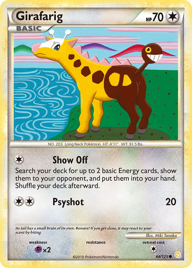 Girafarig (64/123) [HeartGold & SoulSilver: Base Set] | Tabernacle Games