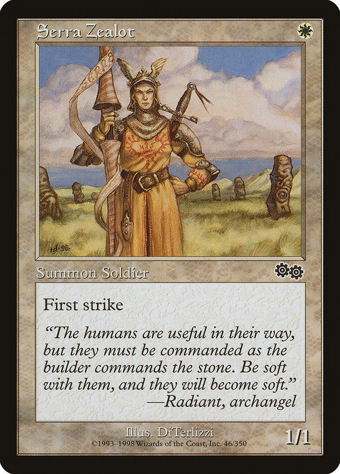 Serra Zealot [Urza's Saga] | Tabernacle Games