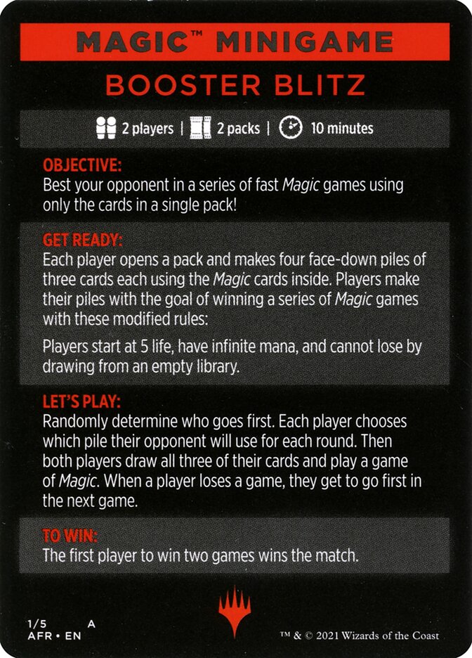 Booster Blitz (Magic Minigame) [Streets of New Capenna Minigame] | Tabernacle Games