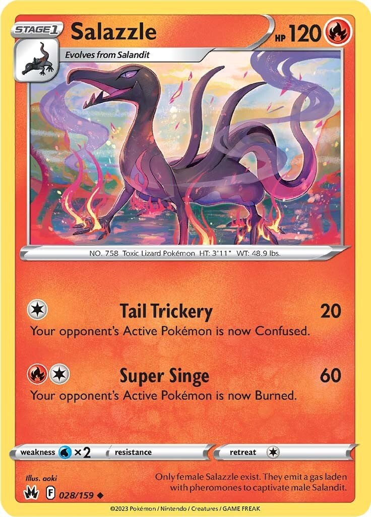 Salazzle (028/159) [Sword & Shield: Crown Zenith] | Tabernacle Games