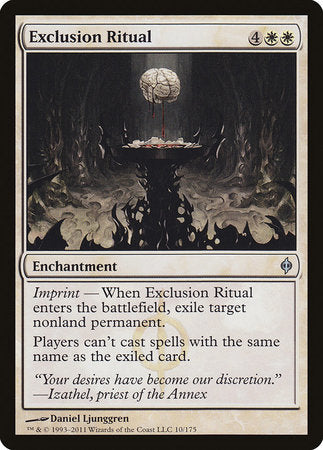Exclusion Ritual [New Phyrexia] | Tabernacle Games
