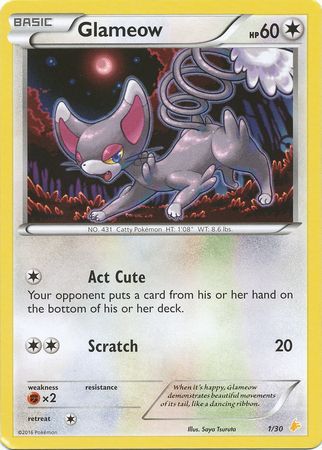 Glameow (1/30) [XY: Trainer Kit 3 - Pikachu Libre] | Tabernacle Games