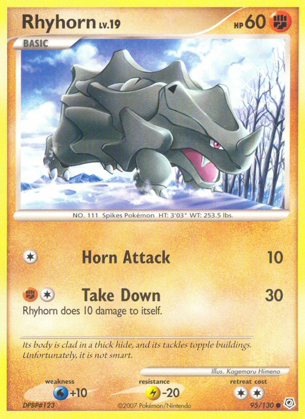 Rhyhorn (95/130) [Diamond & Pearl: Base Set] | Tabernacle Games