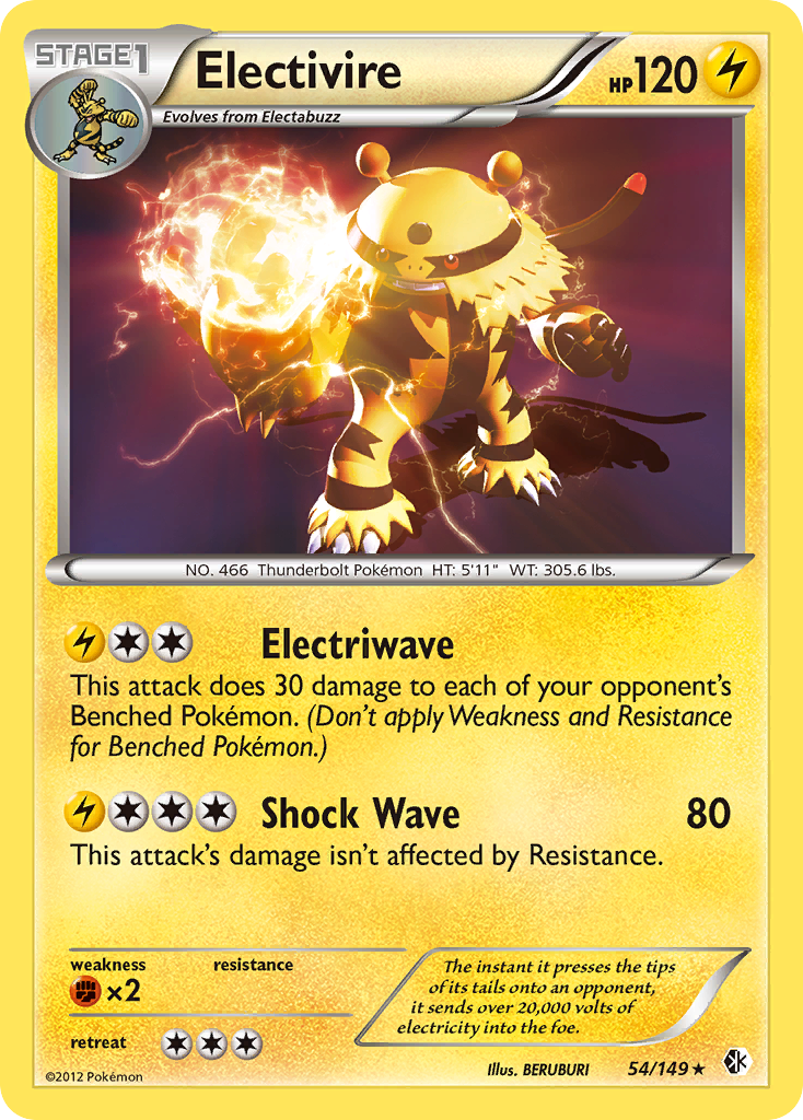 Electivire (54/149) [Black & White: Boundaries Crossed] | Tabernacle Games