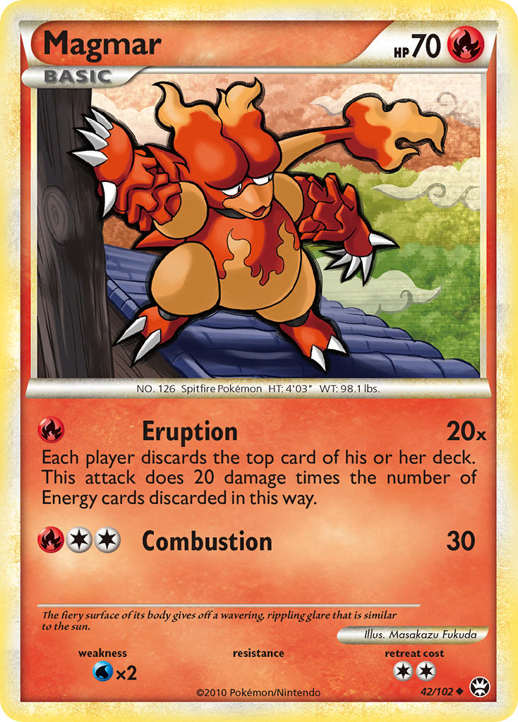 Magmar (42/102) [HeartGold & SoulSilver: Triumphant] | Tabernacle Games