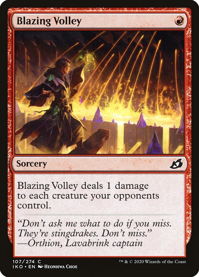 Blazing Volley [Ikoria: Lair of Behemoths] | Tabernacle Games