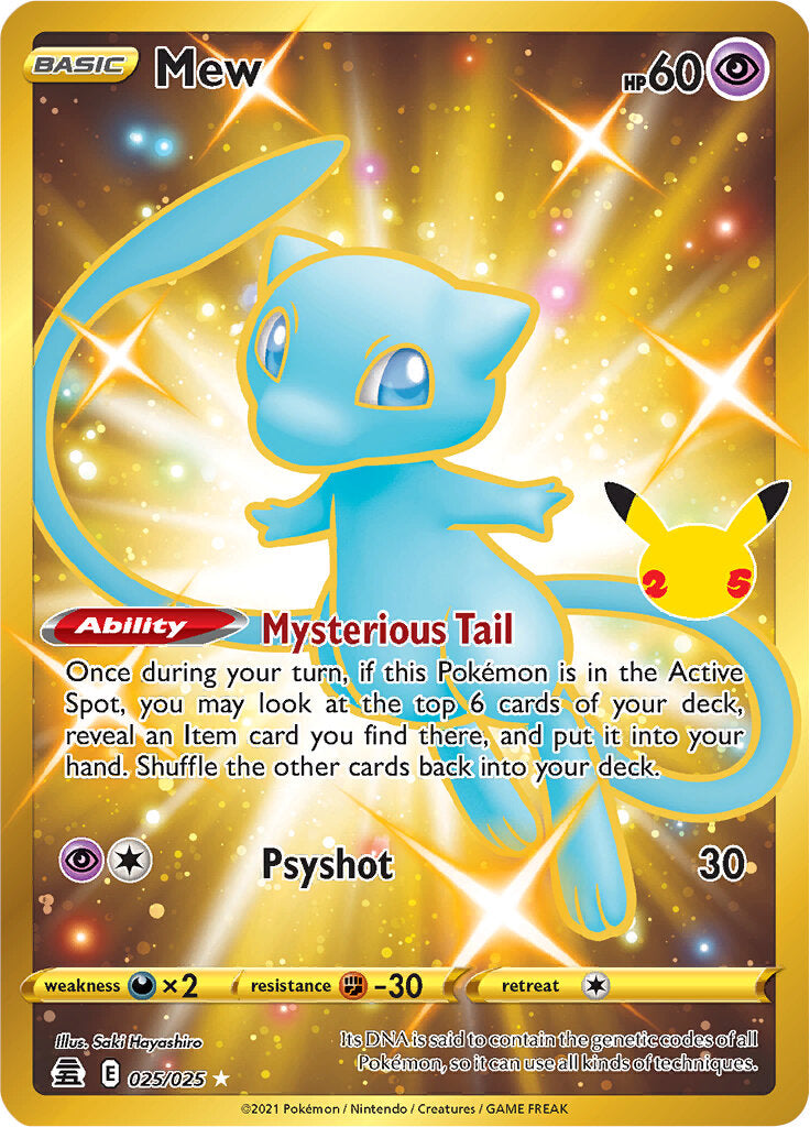 Mew (025/025) (Gold) [Celebrations: 25th Anniversary] | Tabernacle Games
