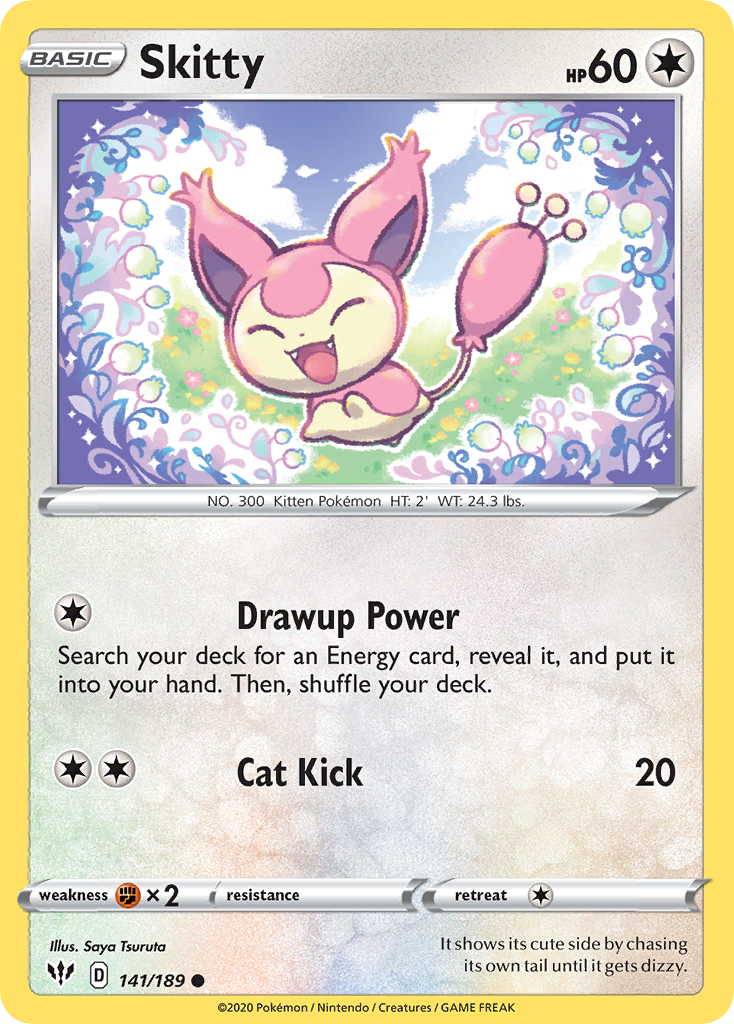 Skitty (141/189) [Sword & Shield: Darkness Ablaze] | Tabernacle Games