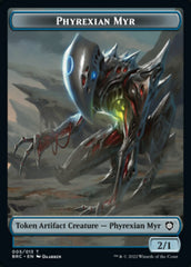 Construct (008) // Phyrexian Myr Double-Sided Token [The Brothers' War Commander Tokens] | Tabernacle Games
