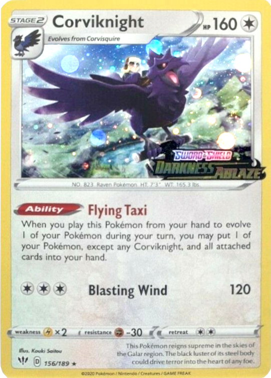 Corviknight (156/189) (Cosmos Holo) [Sword & Shield: Darkness Ablaze] | Tabernacle Games