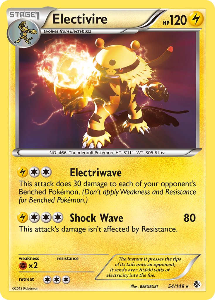 Electivire (54/149) (Theme Deck Exclusive) [Black & White: Boundaries Crossed] | Tabernacle Games