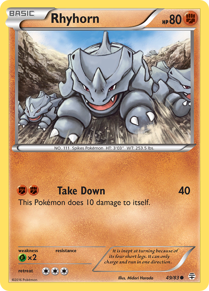 Rhyhorn (49/83) [XY: Generations] | Tabernacle Games