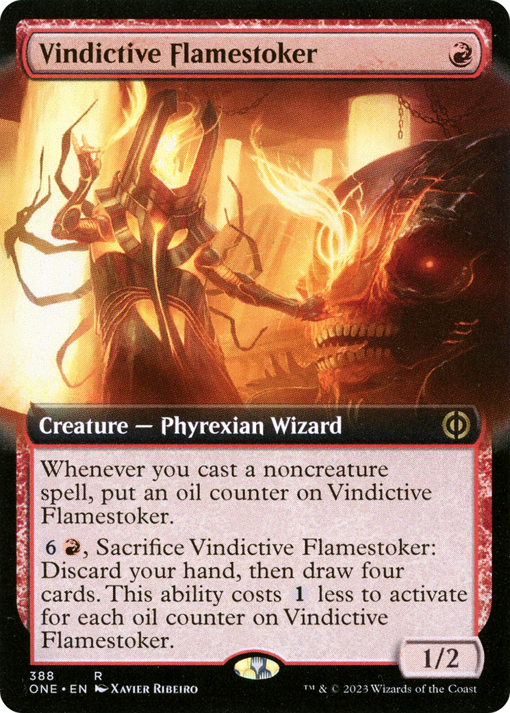 Vindictive Flamestoker (Extended Art) [Phyrexia: All Will Be One] | Tabernacle Games