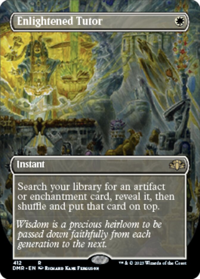 Enlightened Tutor (Borderless Alternate Art) [Dominaria Remastered] | Tabernacle Games
