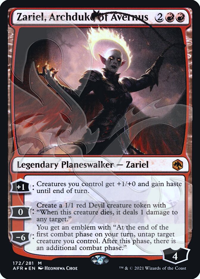 Zariel, Archduke of Avernus (Ampersand Promo) [Dungeons & Dragons: Adventures in the Forgotten Realms Promos] | Tabernacle Games