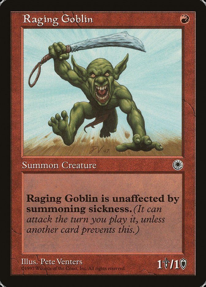 Raging Goblin (No Flavor Text) [Portal] | Tabernacle Games