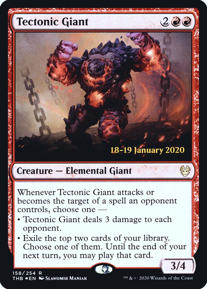 Tectonic Giant [Theros Beyond Death Prerelease Promos] | Tabernacle Games