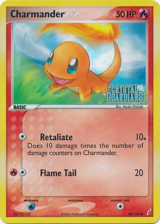 Charmander (48/100) (Stamped) [EX: Crystal Guardians] | Tabernacle Games