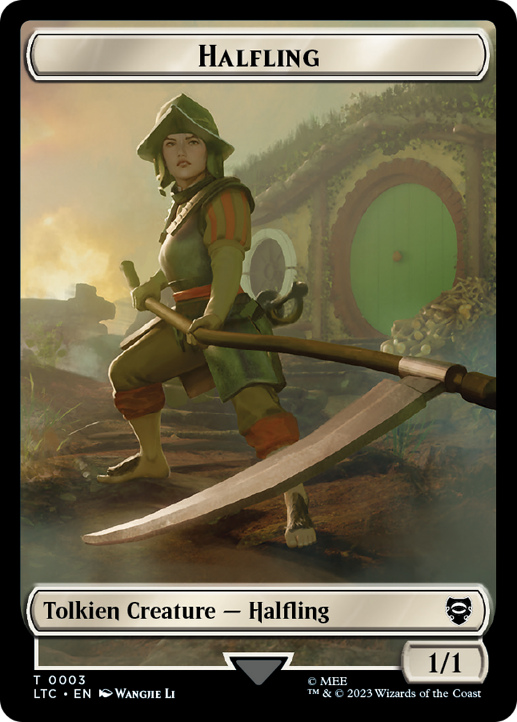 Halfling // Treasure Token [The Lord of the Rings: Tales of Middle-Earth Commander Tokens] | Tabernacle Games