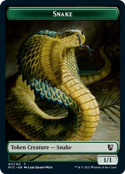 Spirit // Snake Double-sided Token [Innistrad: Midnight Hunt Commander] | Tabernacle Games