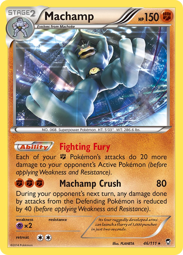 Machamp (46/111) (Cosmos Holo) (Blister Exclusive) [XY: Furious Fists] | Tabernacle Games