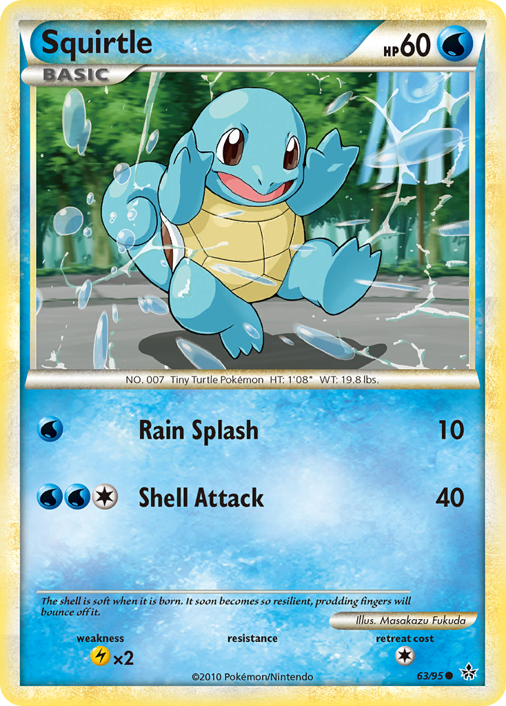 Squirtle (63/95) [HeartGold & SoulSilver: Unleashed] | Tabernacle Games