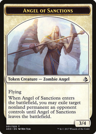 Angel of Sanctions Token [Amonkhet Tokens] | Tabernacle Games